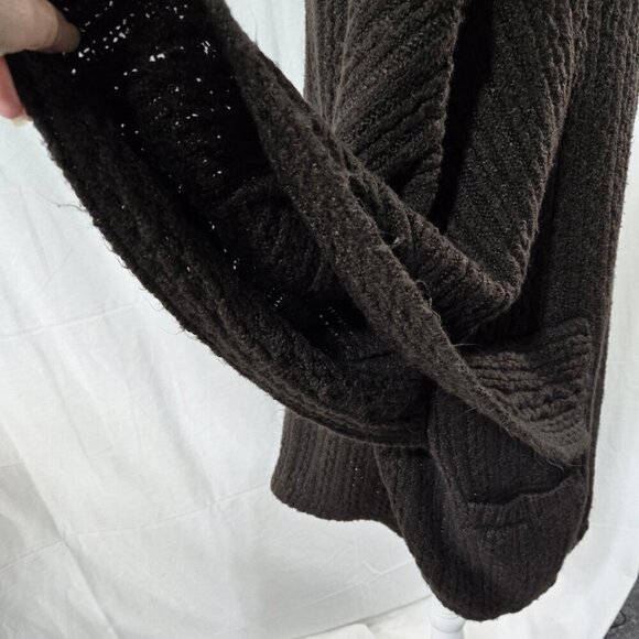 Cabi 3702 Repose Brown Chunky Cape Cardigan Poncho Open Front Cozy Neutral - Picture 10 of 10